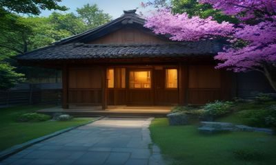独立电影节展映现场观众排队入场，灯箱海报以暗红金色为主视觉